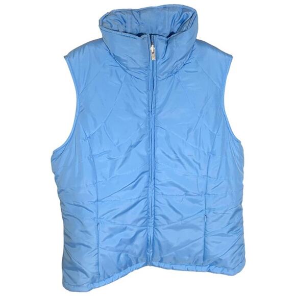 IZOD Women's Puffer Winter Blue Vest Size L - Picture 11 of 11